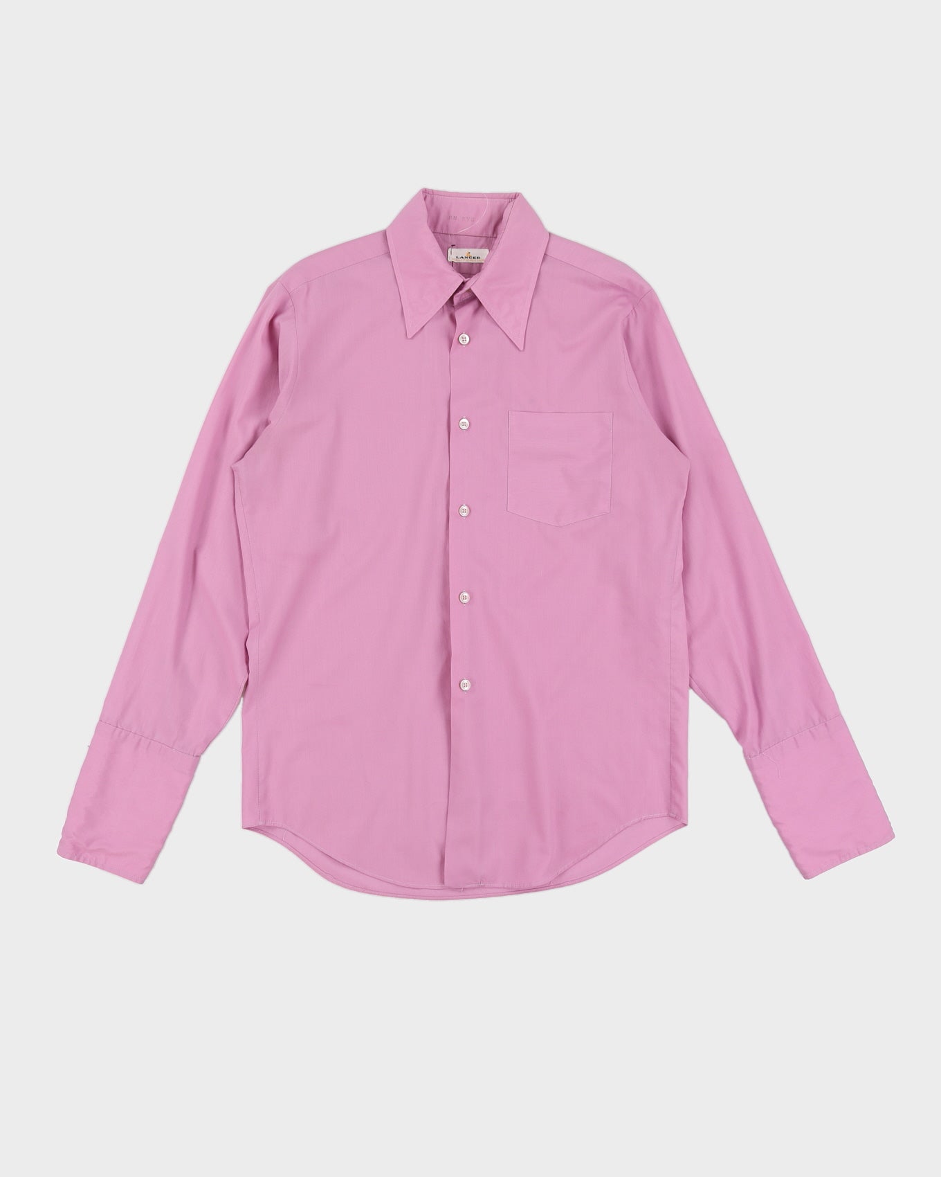 Vintage 70s Lancer California Purple Long Sleeve Shirt - M