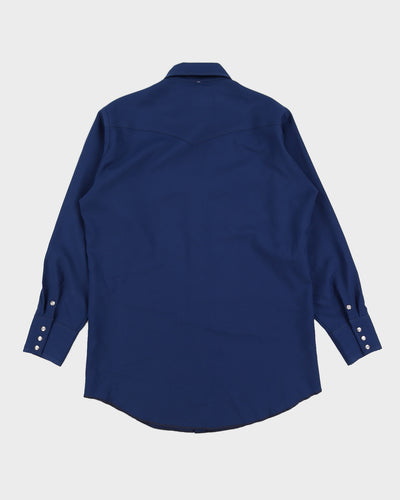 Vintage 70s MWG Western's Blue Long Sleeved Shirt - L
