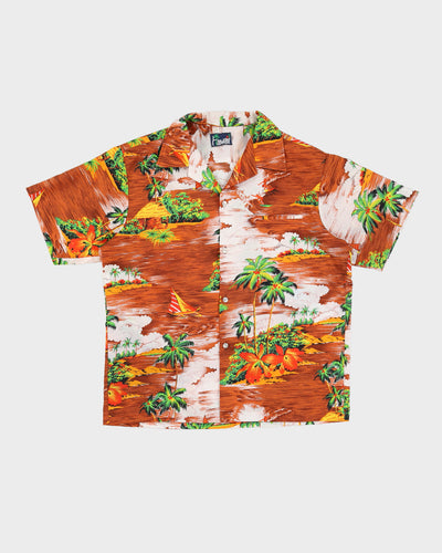 Vintage 1980s Patterned Hawaiian Shirt - XXL