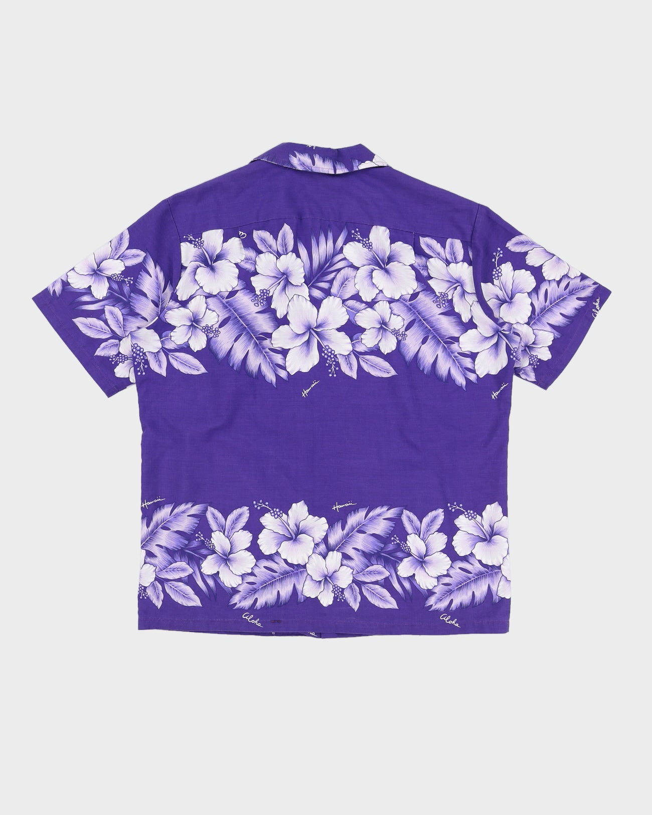 Vintage 90s Kalena Fashions Purple Hawaiian Shirt - L