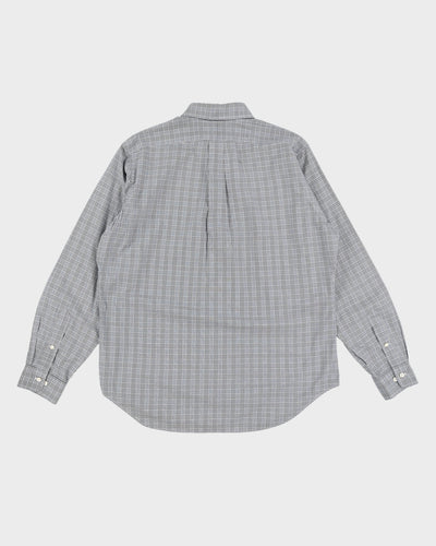 Vintage 90s Ralph Lauren Grey Plaid Shirt - XL