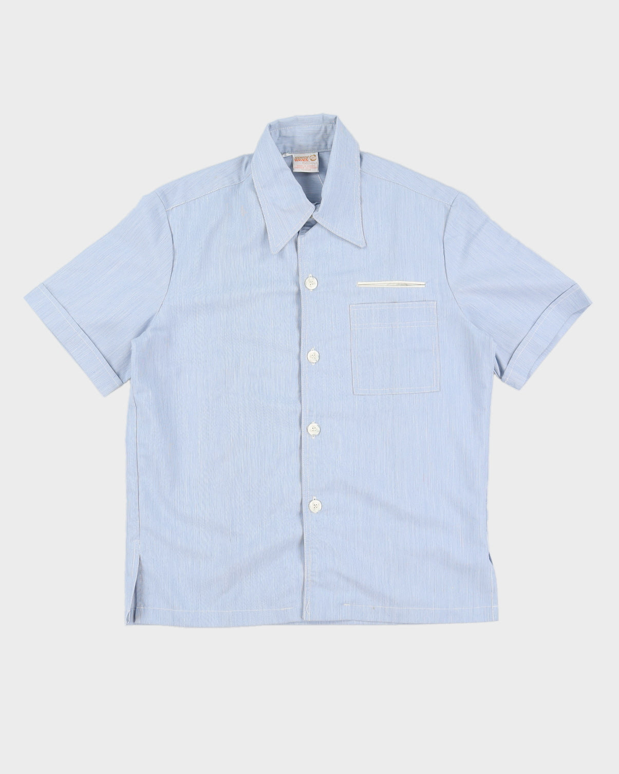 Vintage 60s South Reef Blue Pinstripe Pocket Shirt - L