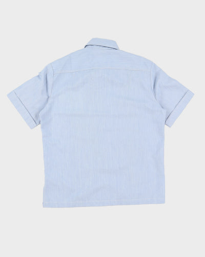 Vintage 60s South Reef Blue Pinstripe Pocket Shirt - L