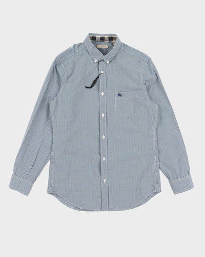 Burberry Blue Gingham Dress Shirt - S