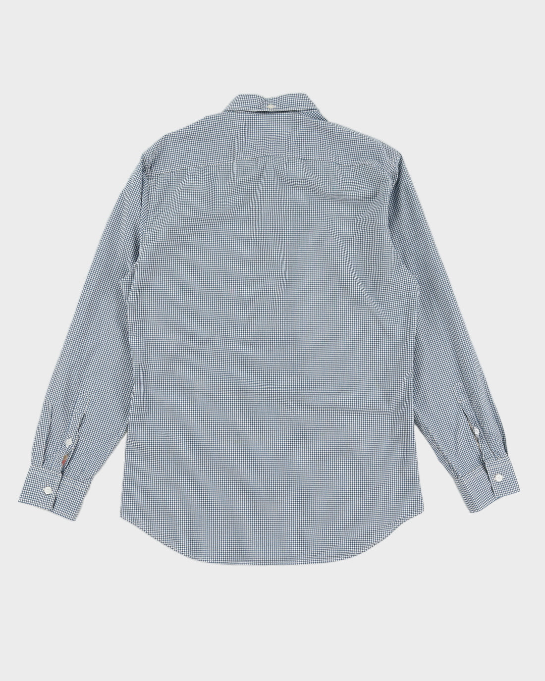 Burberry Blue Gingham Dress Shirt - S Rokit Burberry Blue Gingham Dress Shirt - S Rokit
