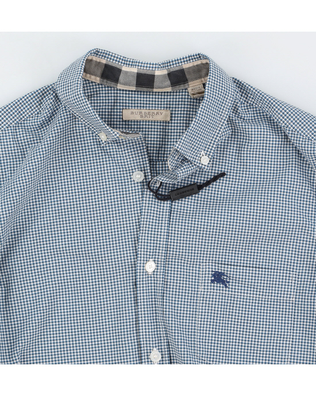 Burberry Blue Gingham Dress Shirt - S