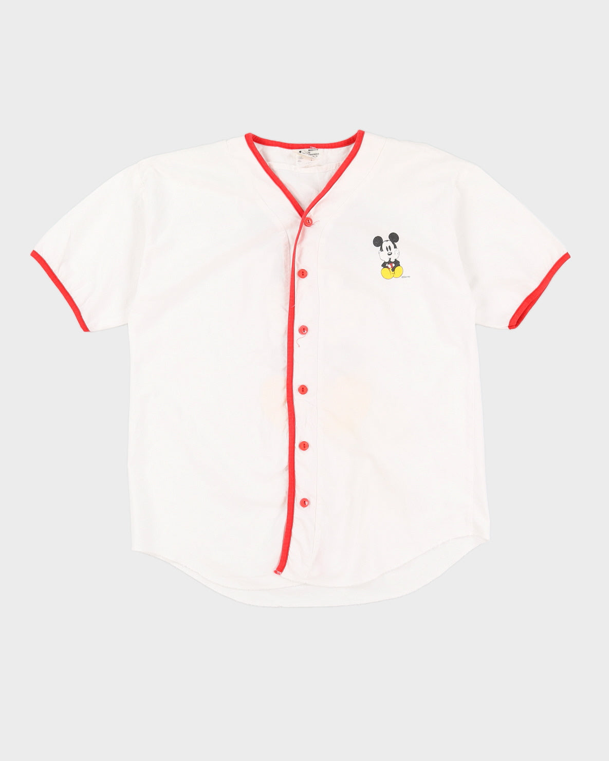 Vintage 90s Mickey &amp; Friends White &amp; Red Shirt - L