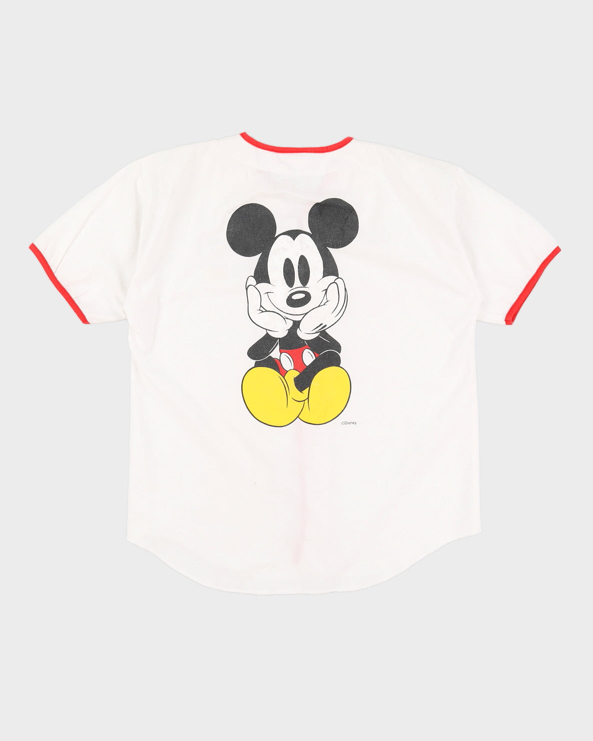 Vintage 90s Mickey &amp; Friends White &amp; Red Shirt - L