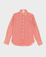 Vintage 70s CMA Red Patterned Long Sleeved Shirt - M