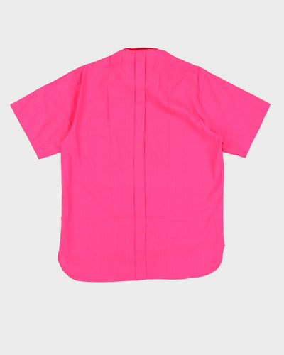 Vintage 70s Sisley Pink Short Sleeved Shirt Deadstock With Tags - M