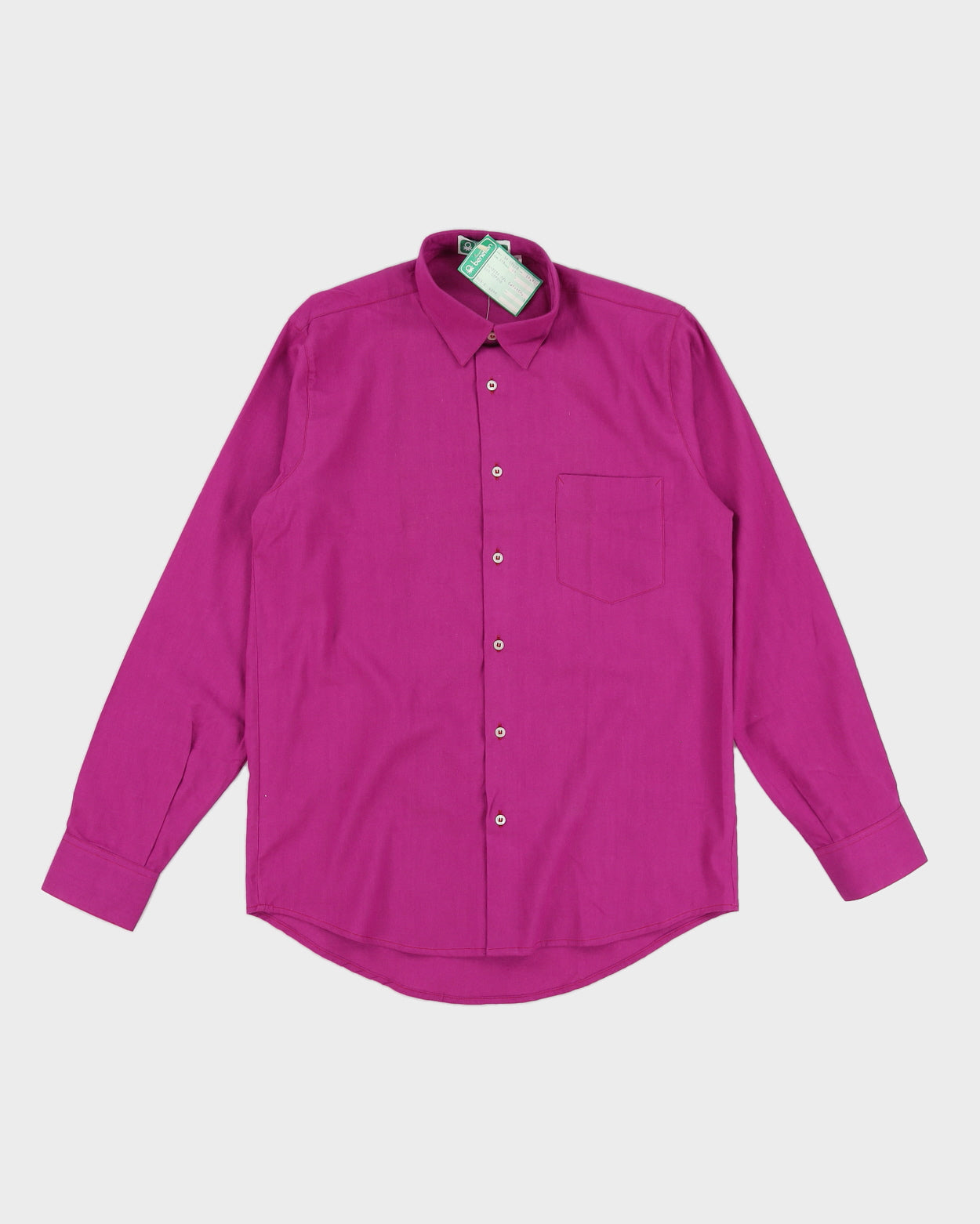 Vintage 70s Benetton Purple Dress Shirt - M