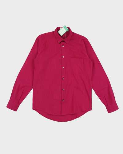 Vintage 70s Benetton Pink Dress Shirt - S