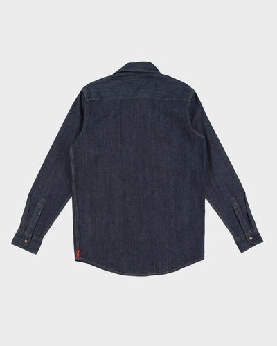 00s Wrangler Navy Denim Shirt - S