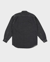 Vintage 80s Sisley Dark Grey Denim Shirt - M