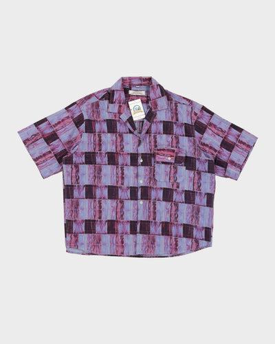 Vintage 70s Mille Miglia Purple Printed Shirt - XL