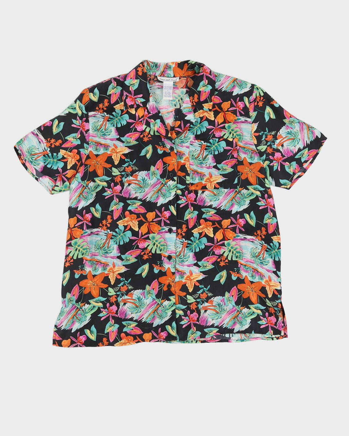 Vintage 90s Anna &amp; Frank Silk Hawaiian Shirt - L