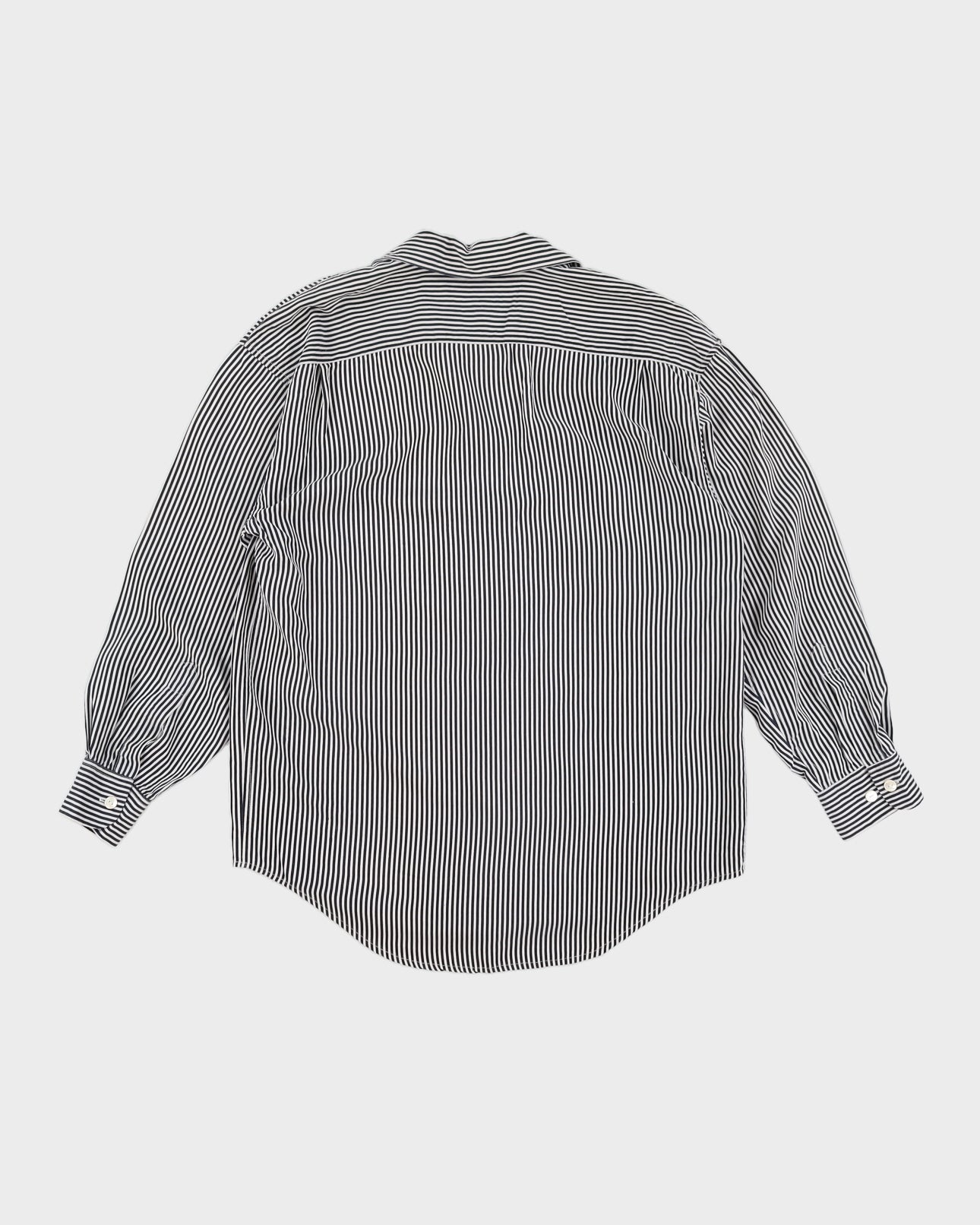 Vintage 80s Et Vous Stripe Silk Shirt - M