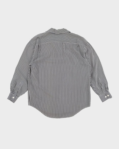 Vintage 80s Et Vous Stripe Silk Shirt - M