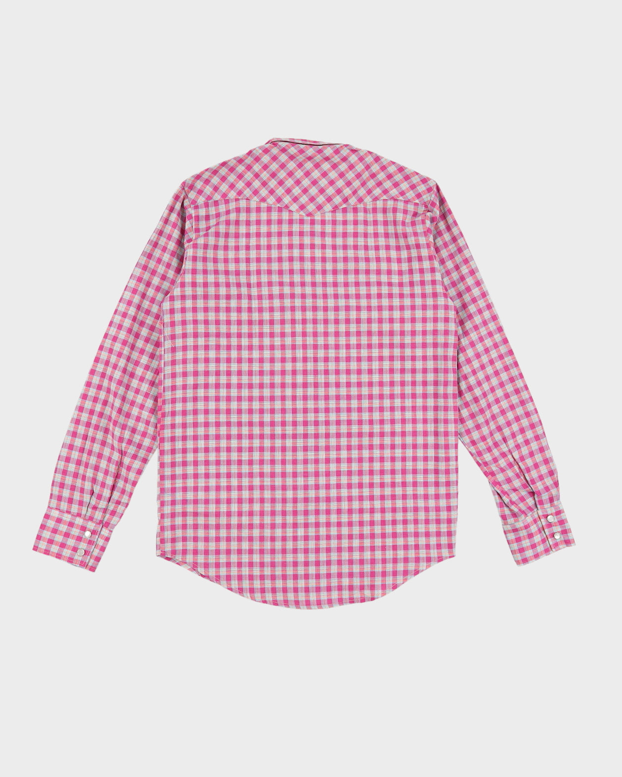 Vintage 80s Benetton Checked Purple Long Sleeved Shirt Deadstock With Tags - S