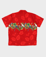 Vintage 00s Rima Oversize Red Parrot Print Hawaiian Shirt - L