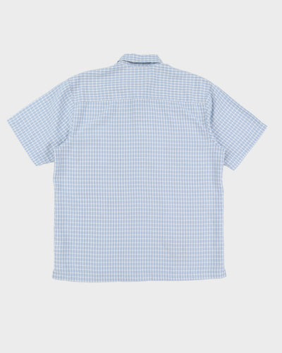 Y2K 00s Quiksilver Blue Check Shirt - L