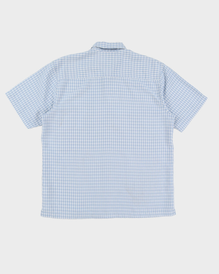 Y2K 00s Quiksilver Blue Check Shirt - L
