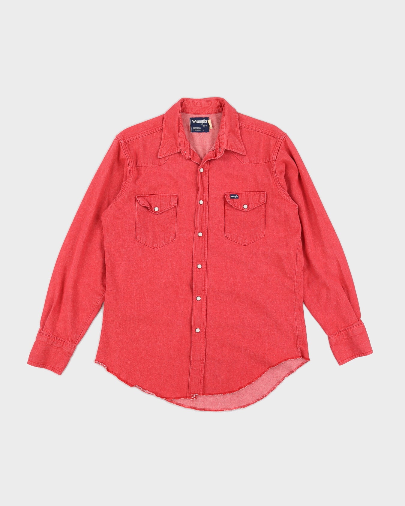 Vintage 80s Wrangler Red Western Shirt - M