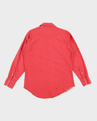 Vintage 80s Wrangler Red Western Shirt - M