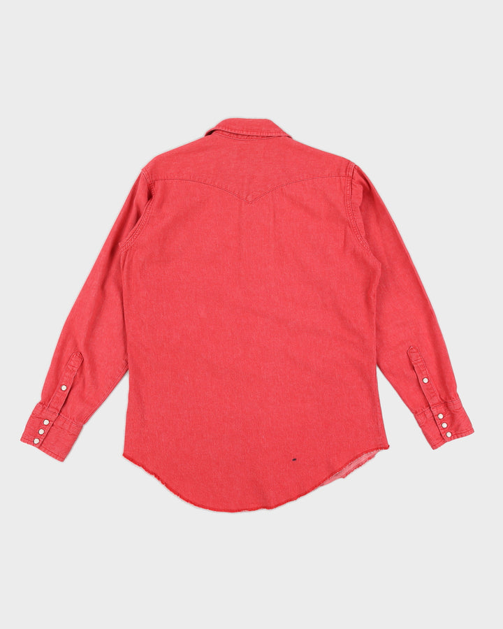 Vintage 80s Wrangler Red Western Shirt - M