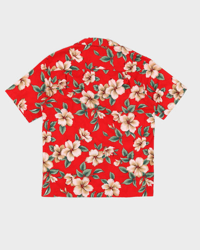 Vintage 90s Ky's International Fashion Red Hawaiian Shirt - M