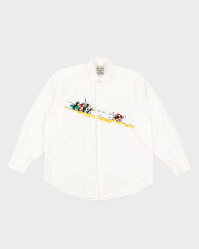 Vintage Penguin Embroidered Shirt - XXL