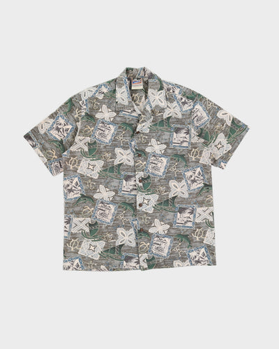 Vintage 90s Winnie Designs Printed Hawaiian Shirt - S