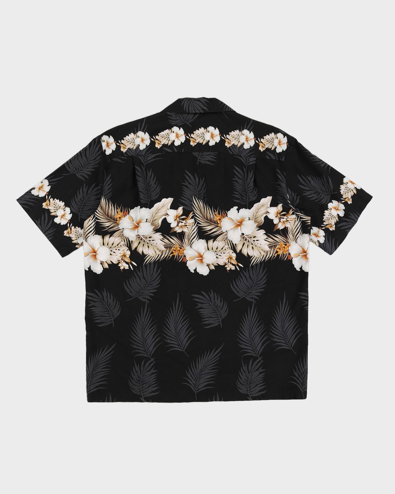 Vintage 90s Pacific Legend Apparel Black Hawaiian Shirt - M