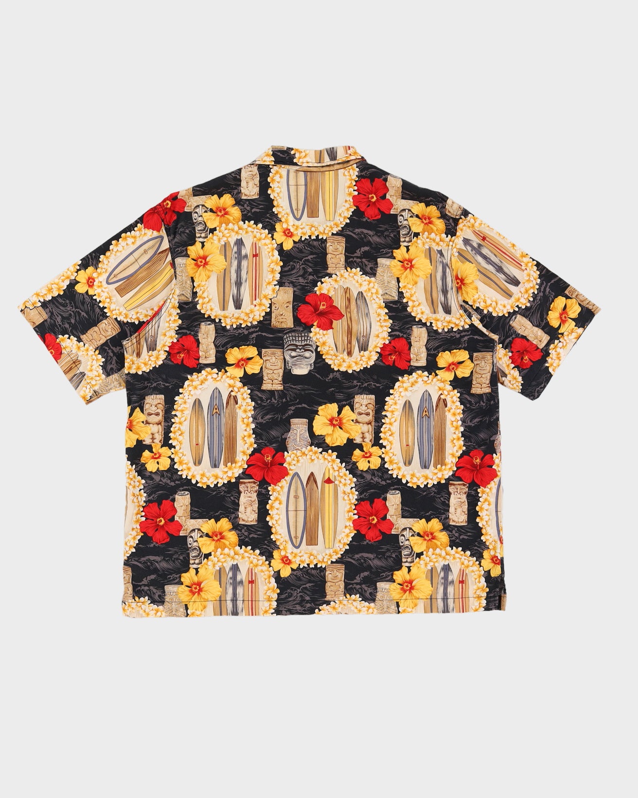 00s Decoy Sportswear  Yellow Hawaiian Shirt - M
