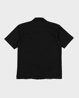Y2K 00s Mecca Black &amp; Blue Flame Shirt - L
