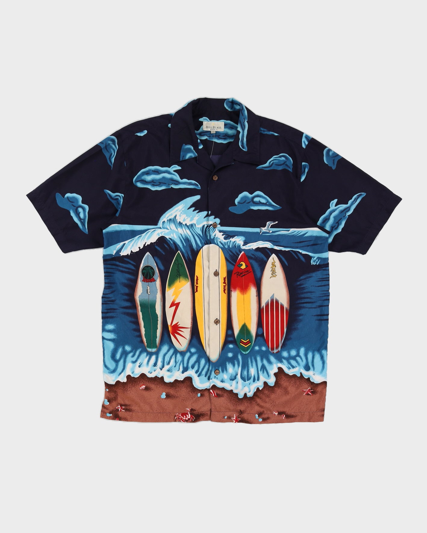 Vintage 90s Bill Blass Hawaiian Shirt - L