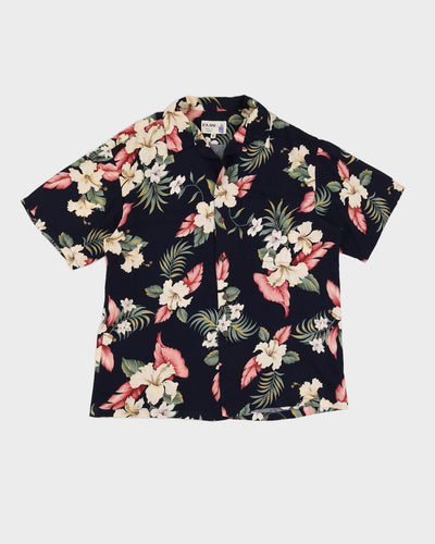 Navy Vintage Hawaiian Shirt - M