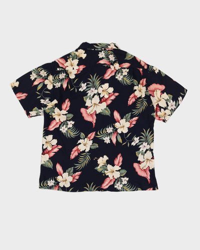 Navy Vintage Hawaiian Shirt - M
