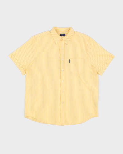90s Yellow Striped Guess Shirt - L
