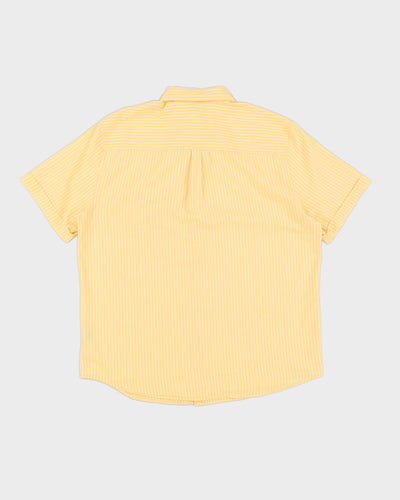 90s Yellow Striped Guess Shirt - L