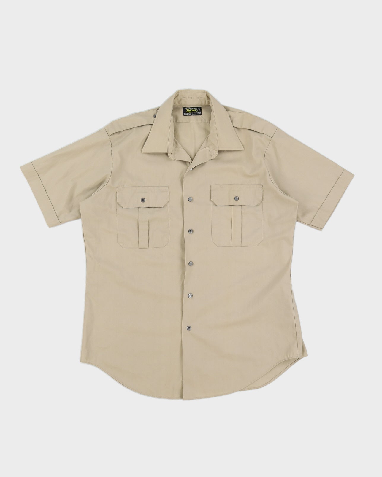 Vintage 60s Rapier Khaki Shirt - L