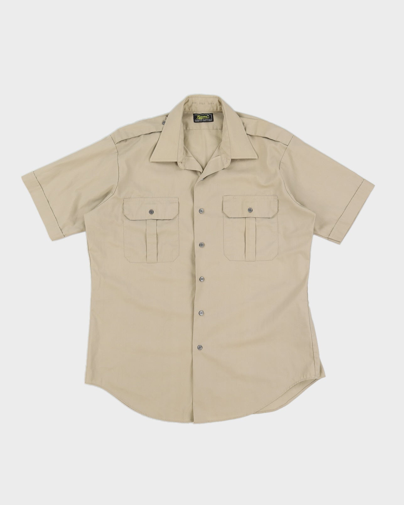 Vintage 60s Rapier Khaki Shirt - L