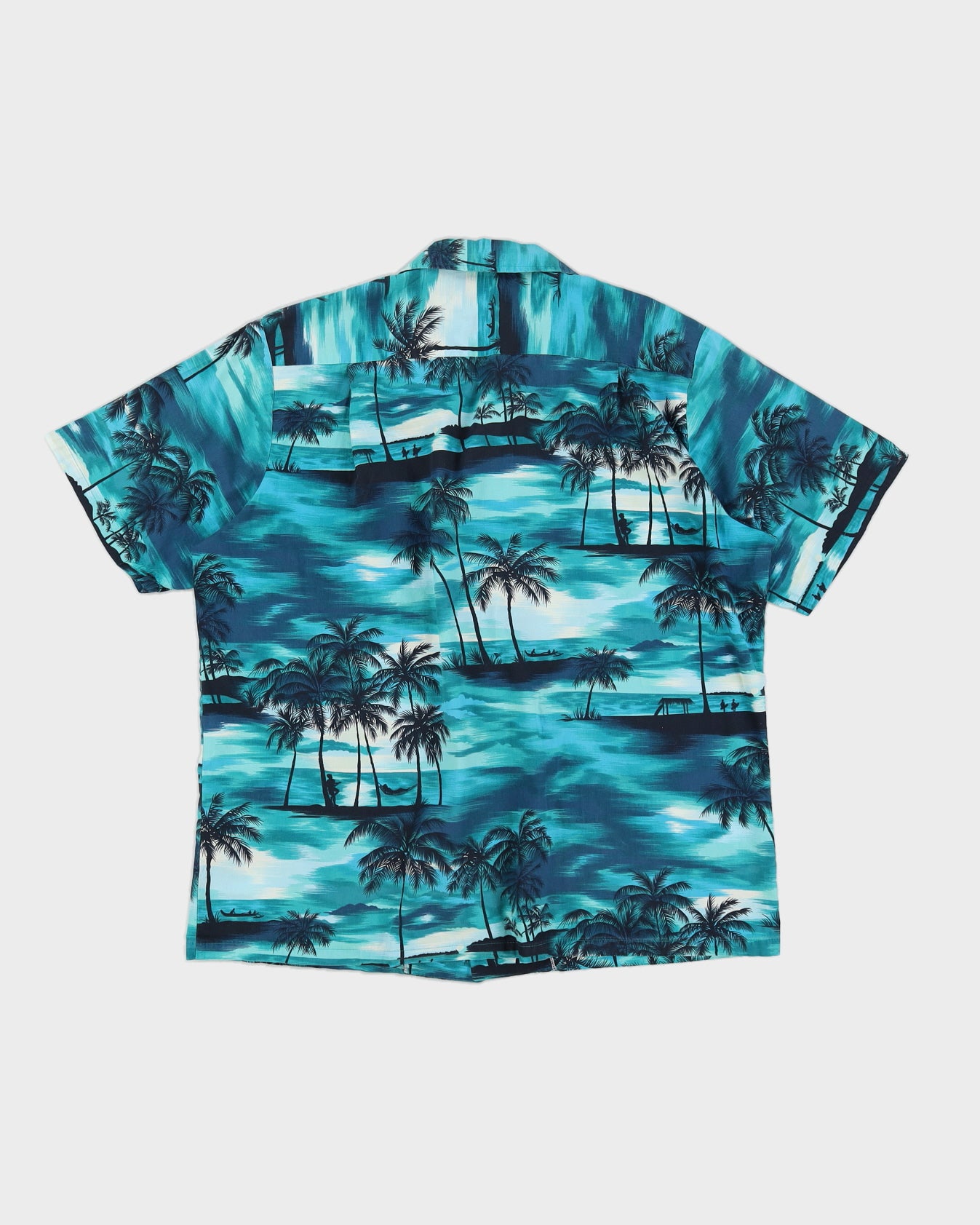 Vintage 90s RJC Blue Hawaiian Shirt - XL
