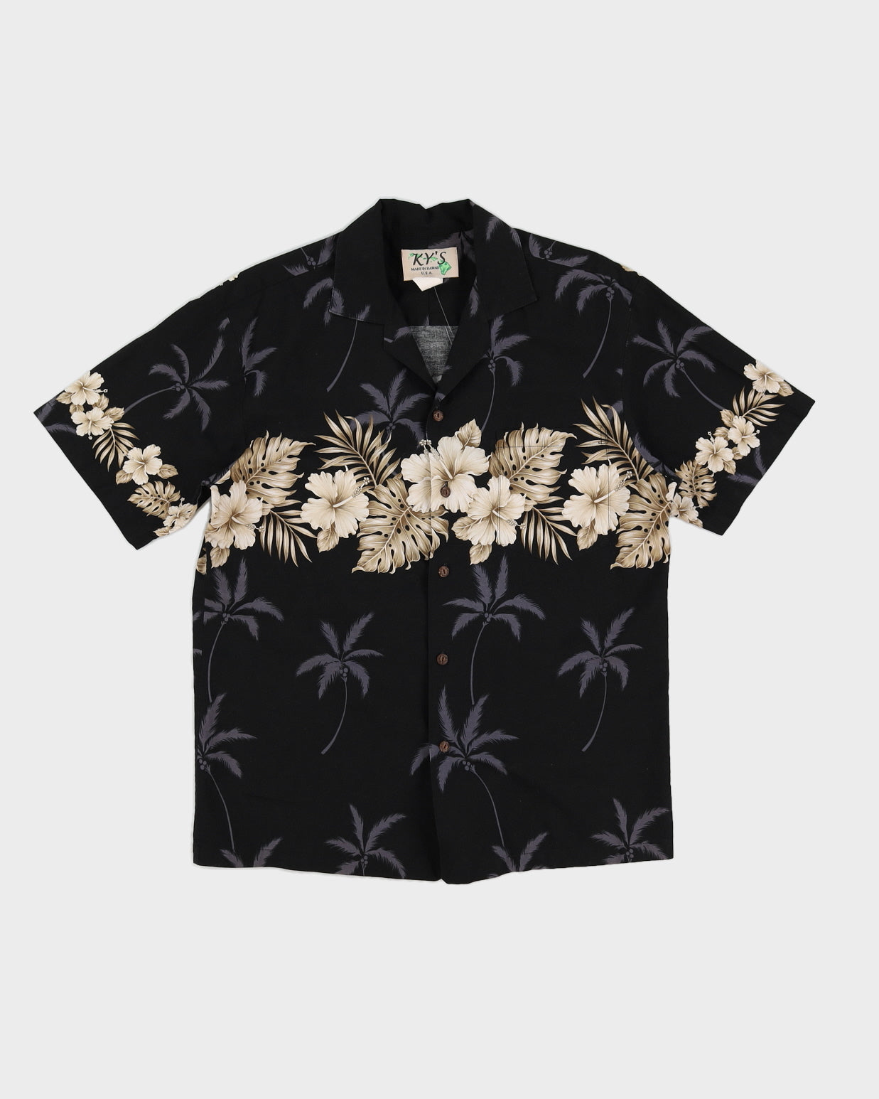 Black Vintage Hawaiian Shirt - M
