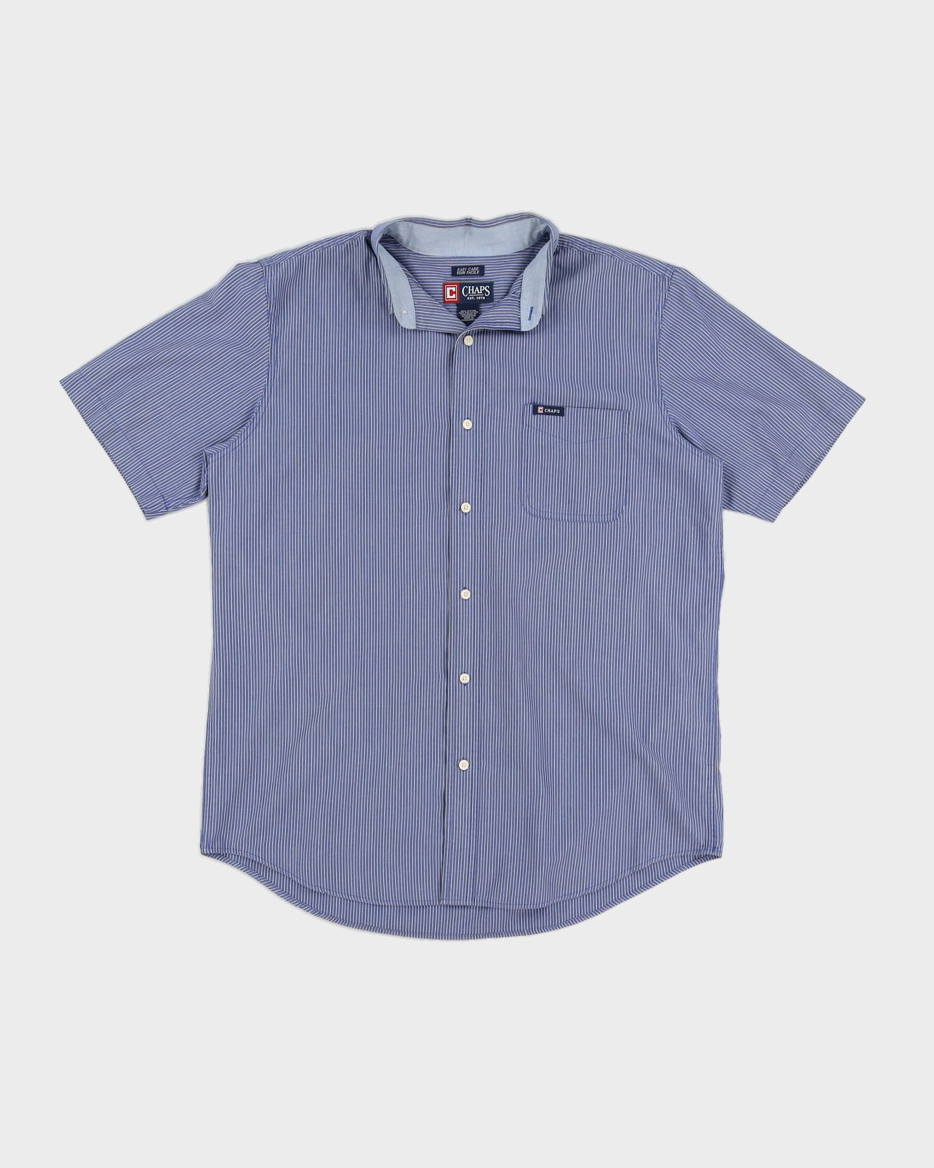 Blue Striped Chaps Shirt - L