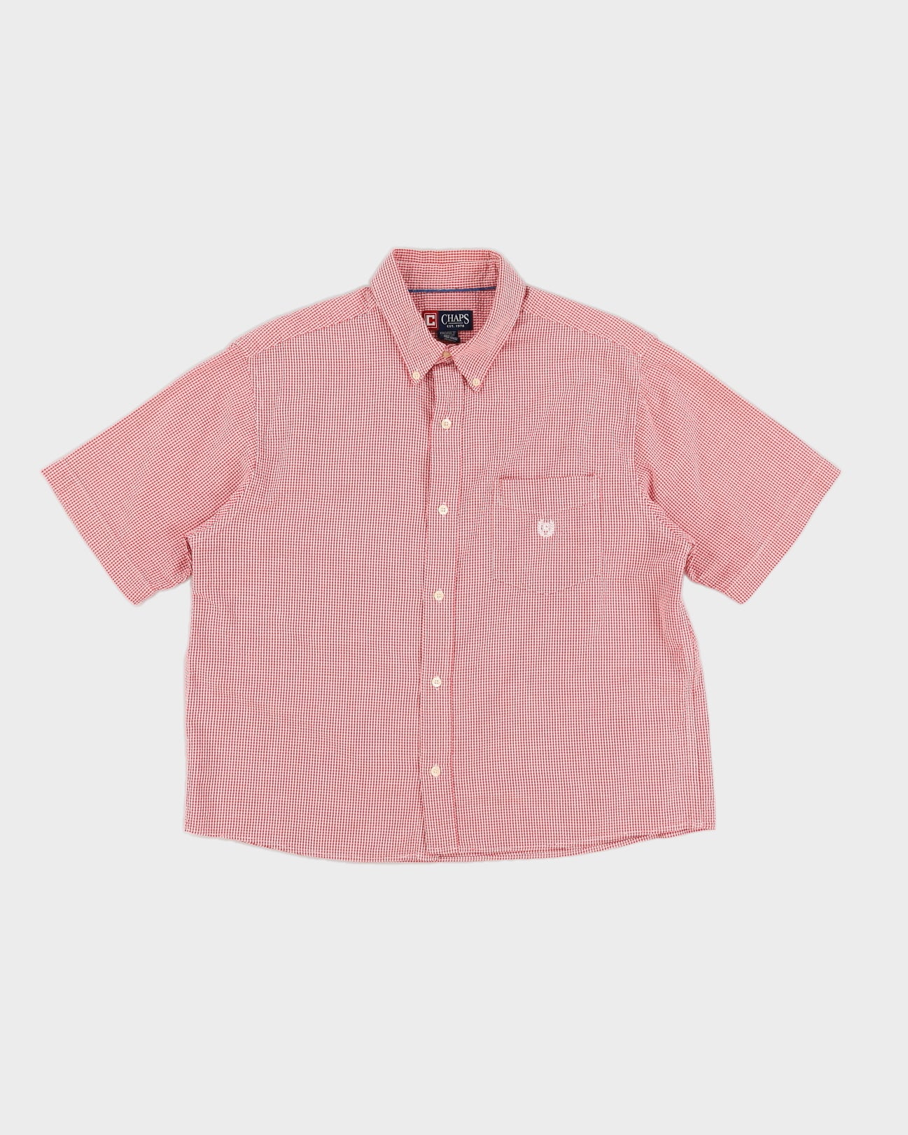 Red Checked Chaps Shirt - L