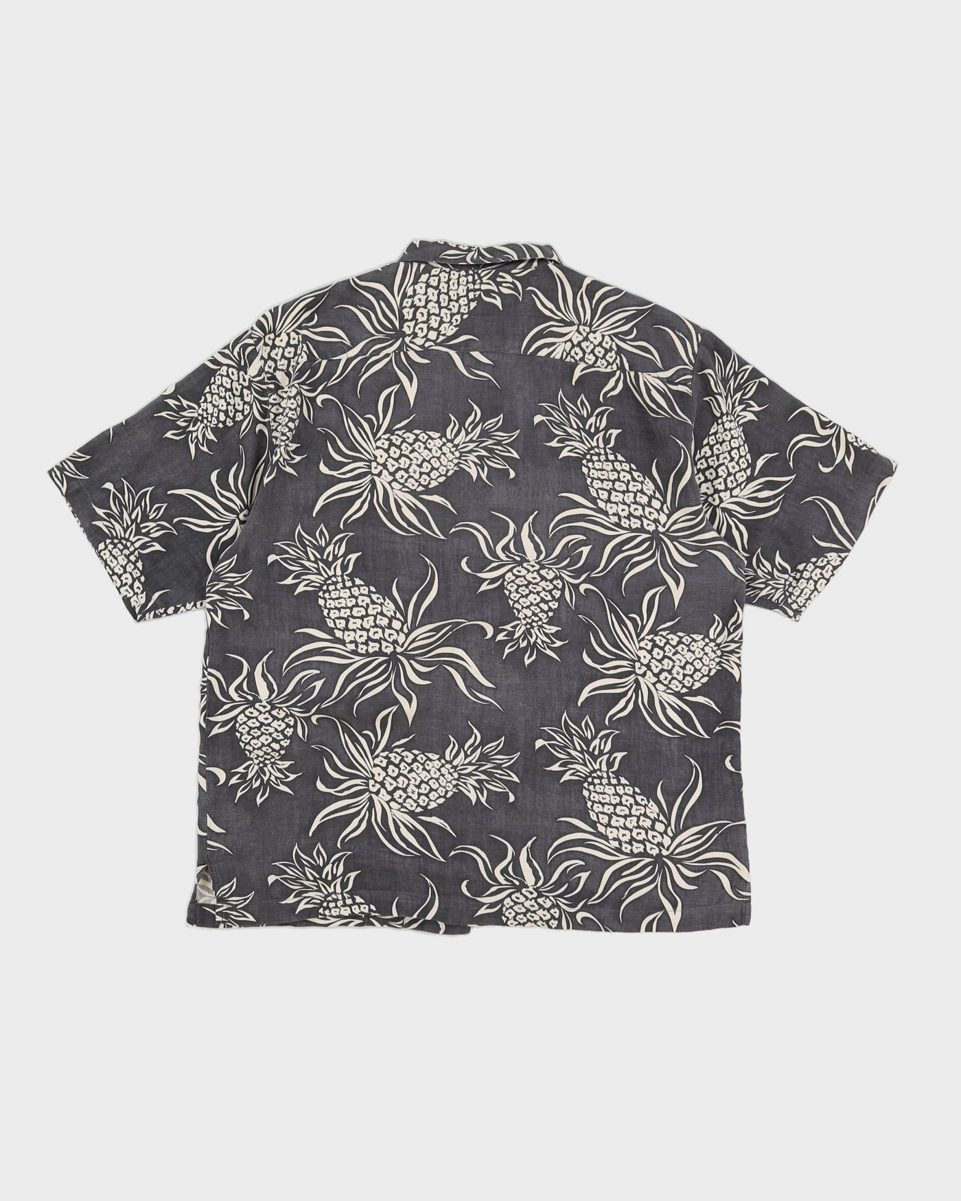 Vintage 90s Tommy Bahama Grey Rayon Hawaiian Shirt - XL