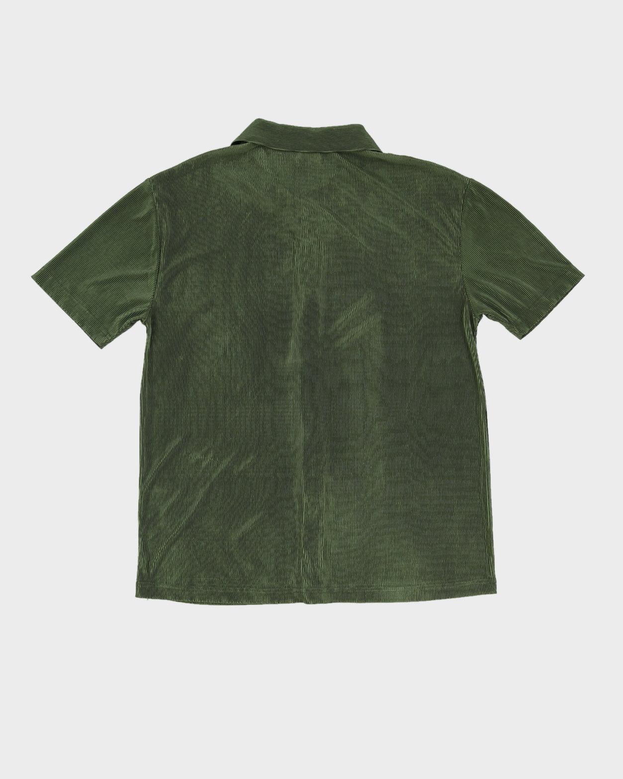 Vintage Green Ribbed Shirt - L
