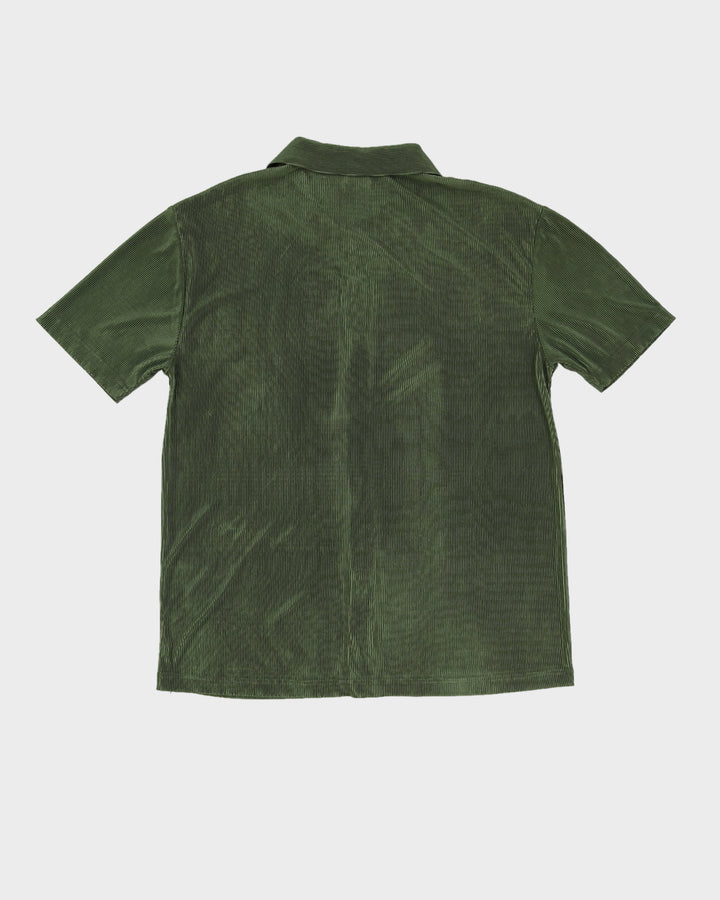 Vintage Green Ribbed Shirt - L