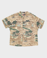 Chaps Beige Hawaiian Shirt - XL